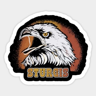 Sturgis South Dakota Retro Eagle Freedom Tribute Sticker